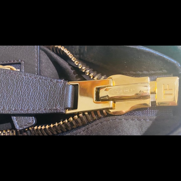 💯% Tom Ford Natalia brown suede turn lock bag - Picture 10 of 13